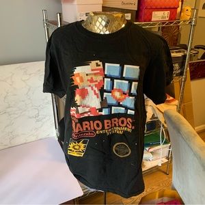 Large Vintage Mario Bros Cotton T Shirt